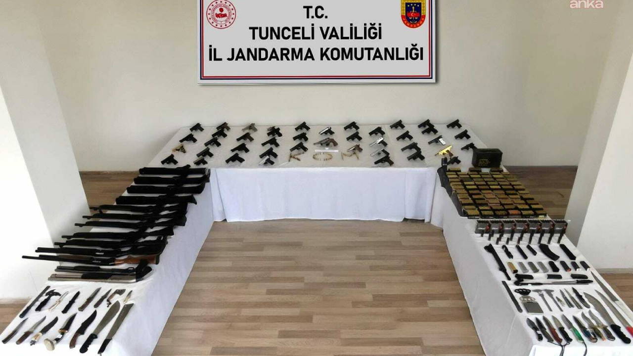 Tunceli merkezli 31 ilde düzenlenen silah kaçakçılığı operasyonunda 60 gözaltı