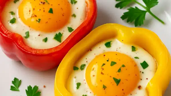 Kahvaltıların şık ve hafif lezzeti: Fırında Yumurtalı Biber Çanağı Tarifi