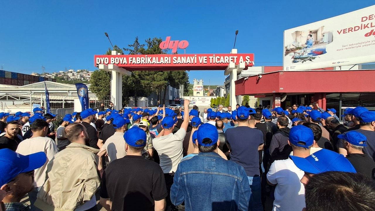 DYO Boya işçileri grevde: 564 emekçi hakkını istiyor!