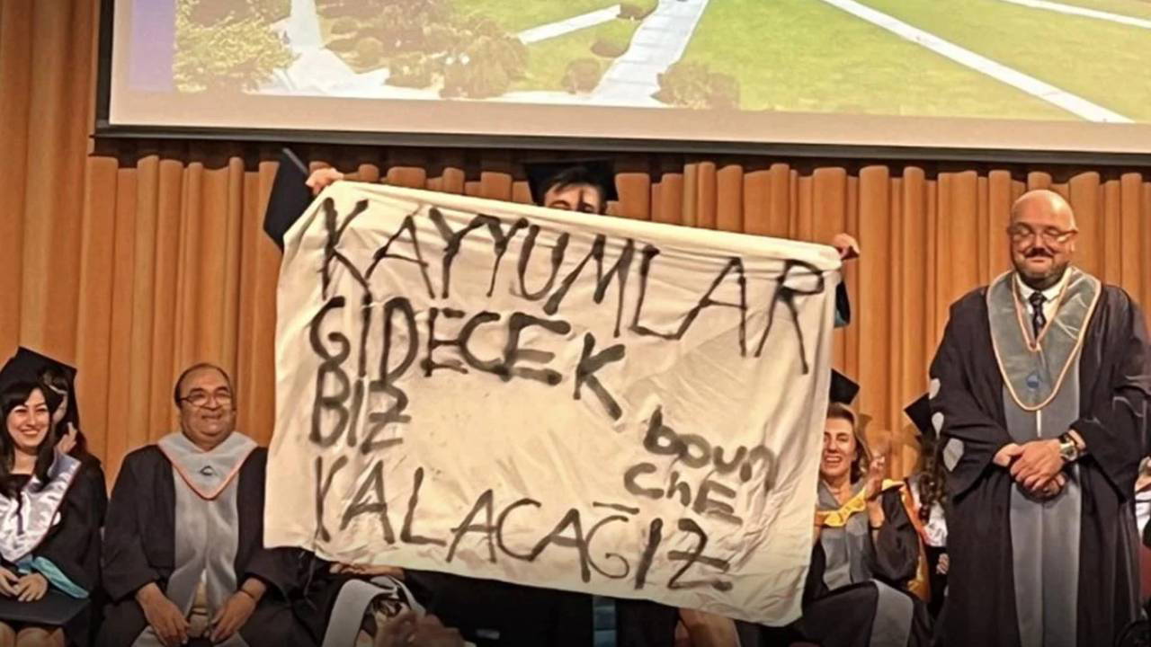 Boğaziçili Kaşkaloğlu’na pankart cezası: Yüksek lisans kabulü iptal edildi