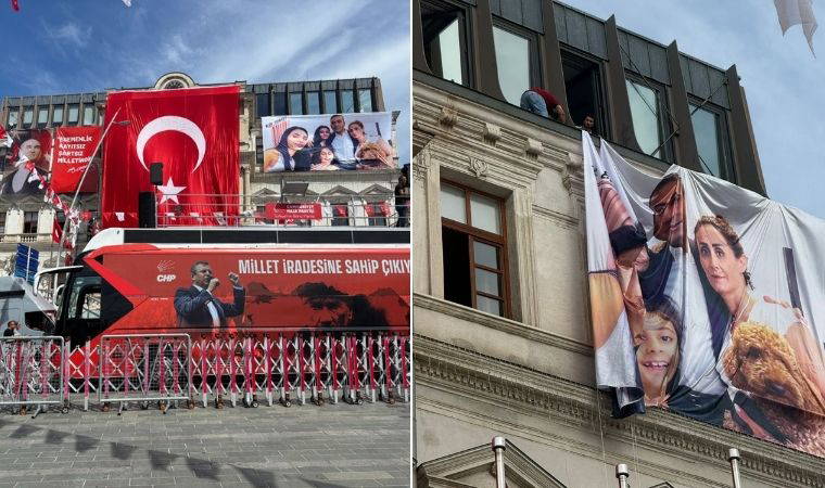 Miting öncesi İnan Güney'in fotoğrafı kaldırıldı