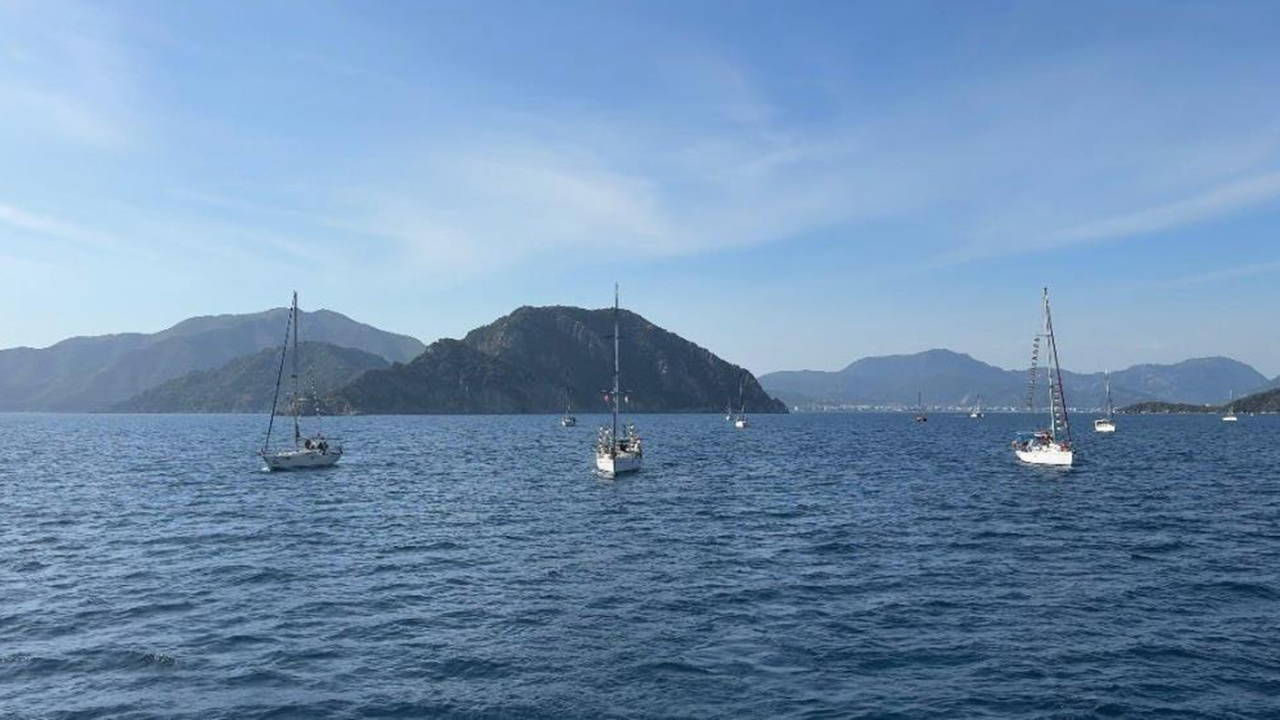 Marmaris'ten 10 tekne Sumud Filosu'na destek için açıldı