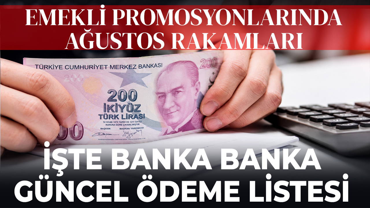 Emekli promosyonlarında ağustos rakamları belli oldu