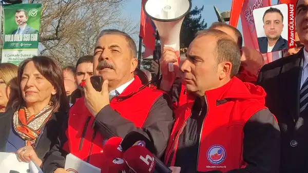 Bütçeden hakkını isteyen emekçiye polis barikatı