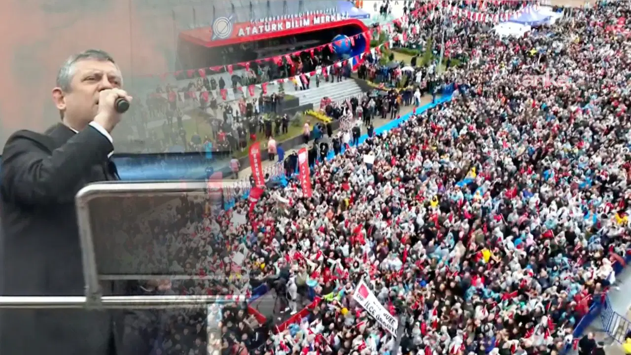 Özel, yağmur altında binlere seslendi