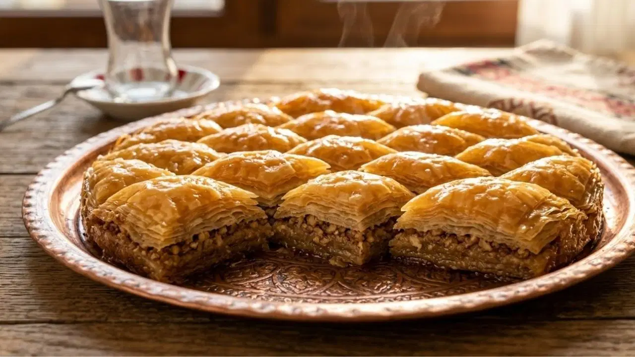 Ustalara taş çıkartan sırlar: Tam ölçülü, çıtır çıtır el açması cevizli baklava tarifi...