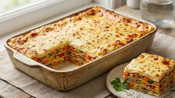 Akşam yemeğine renk katan lezzet: Sebzeli lazanya tarifi