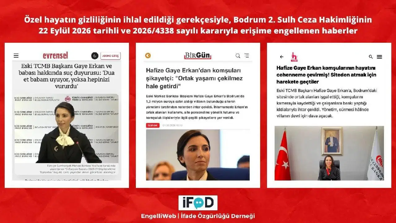 Eski TCMB Başkanı Hafize Gaye Erkan hakkındaki haberlere erişim engeli getirildi