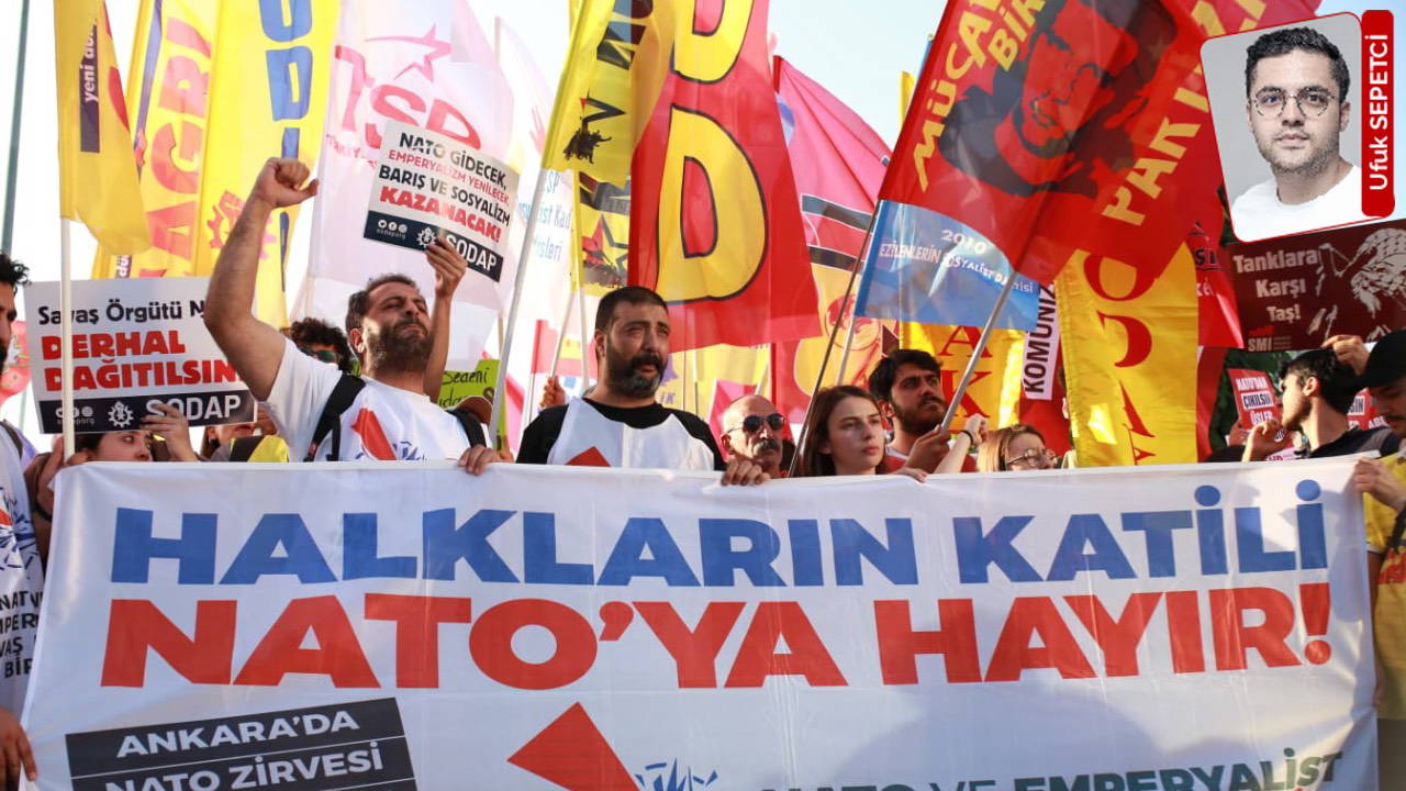 İstanbul'da NATO protestosu: AKM önünden Dolmabahçe'ye yürüdüler