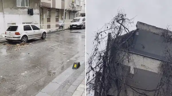Bağcılar'da 4 katlı binanın çatısı çöktü: Sokak kapatıldı