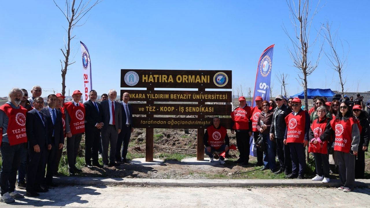 Ankara Yıldırım Beyazıt Üniversitesi’nde 2 bin 200 fidan toprakla buluştu