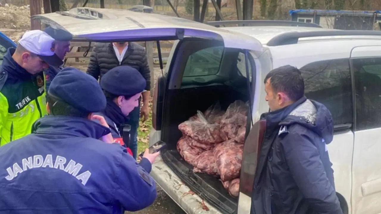 Hepsini yurttaşlara yedireceklerdi: Jandarma 450 kilo 'bozuk eti' yakaladı!