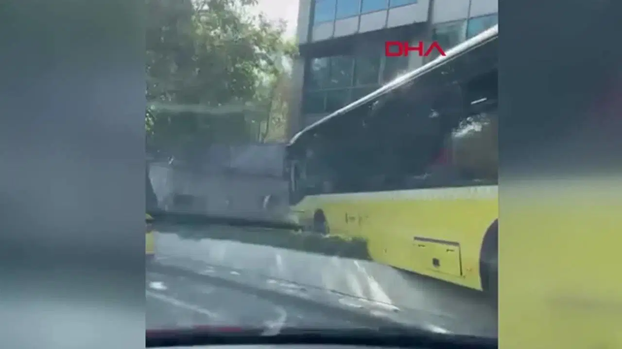 Beşiktaş'ta İETT otobüsü kaza yaptı!