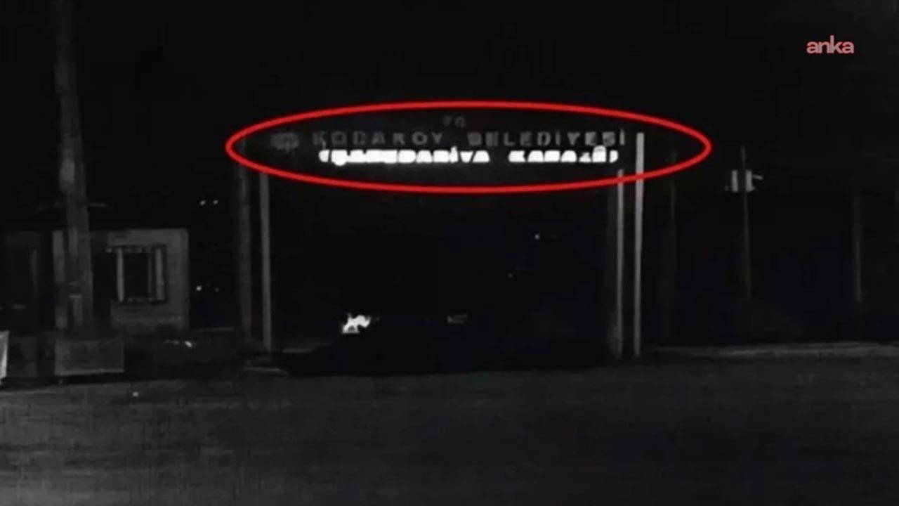 DEM Partili belediyeye tabeladaki ışıklar nedeniyle uyarı yazısı