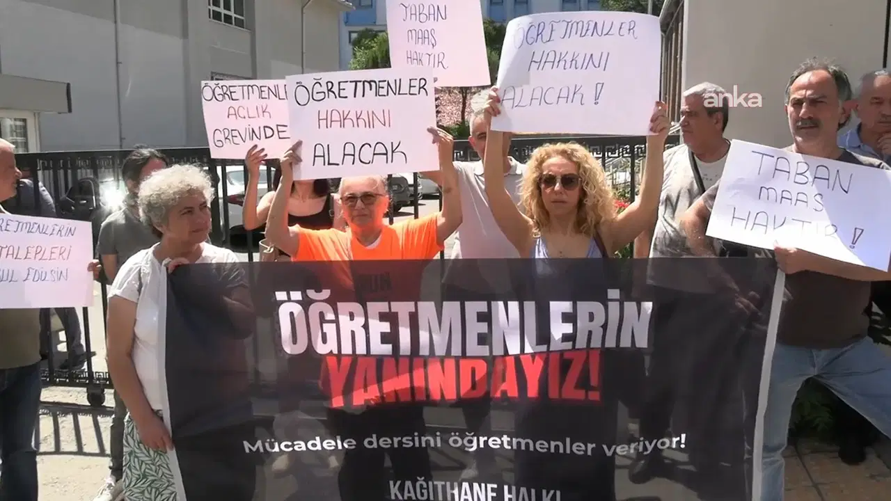 Ankara'da açlık grevini sürdüren öğretmenlere Kağıthane'den destek: 'Onların sesini kısmaya çalışmak, sorunu çözmek değil'