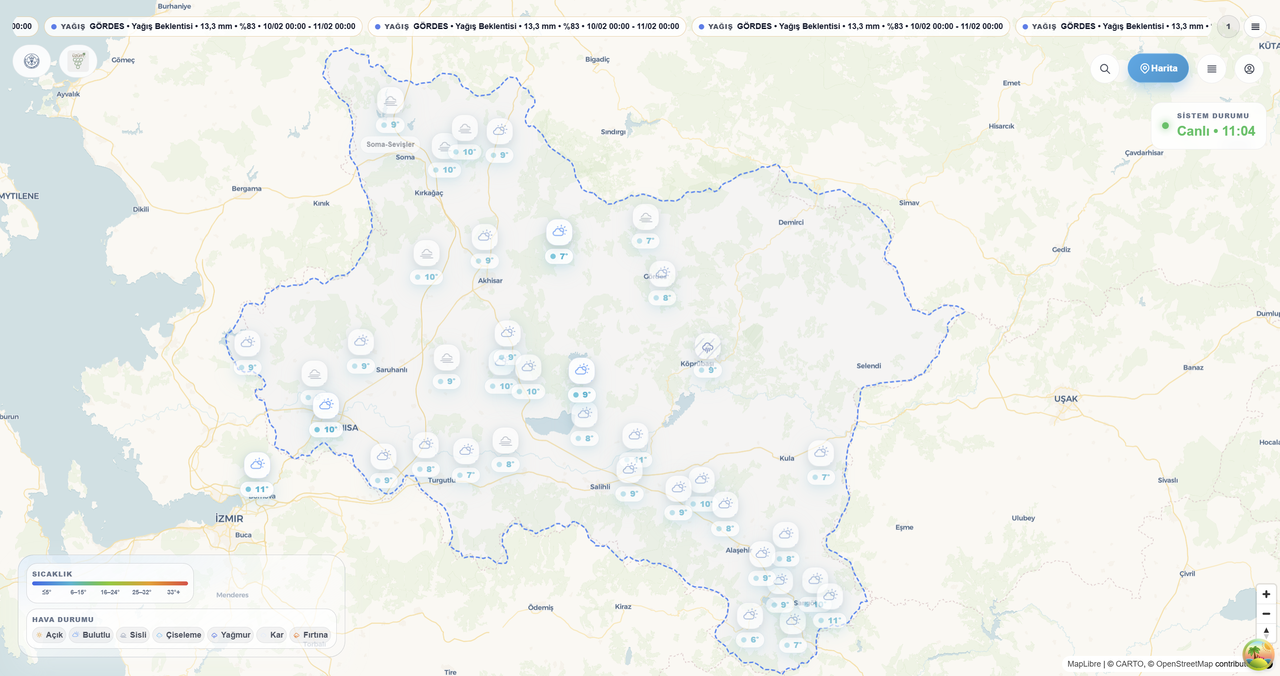 Manisa Büyükşehir Belediyesi’nden dijital erken uyarı sistemi