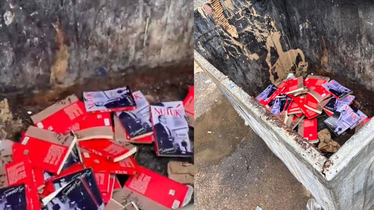 Görüntüleri CHP'li Özalper paylaştı: Manisa'da bir lisede 'Nutuk' kitaplarının çöpe atıldığı iddiası