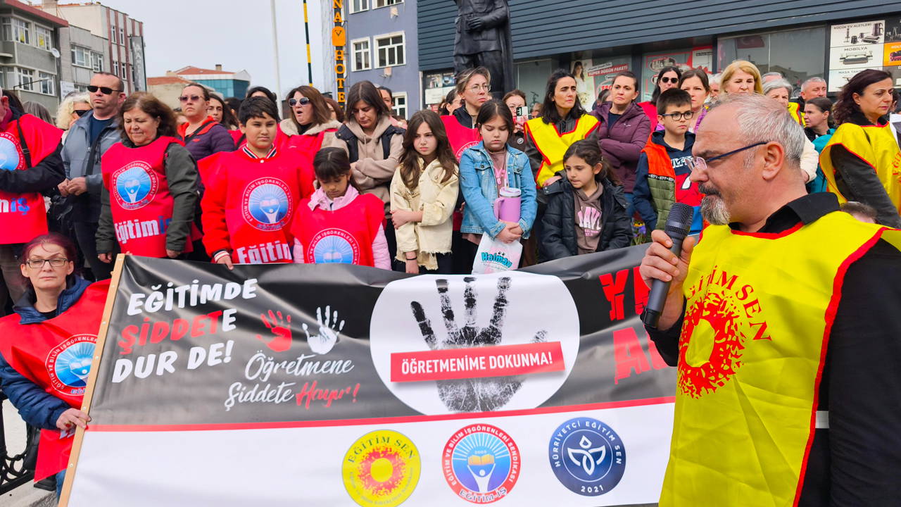Edirne’de öğretmenlerden okul saldırılarına tepki: 'ABD'de gördüklerimiz maalesef başımıza geldi'