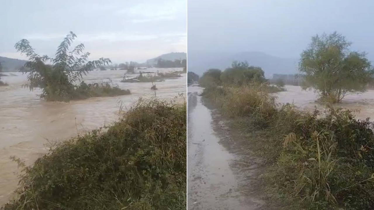 Göçkeada'da sel: Tarım arazileri sular altında kaldı!