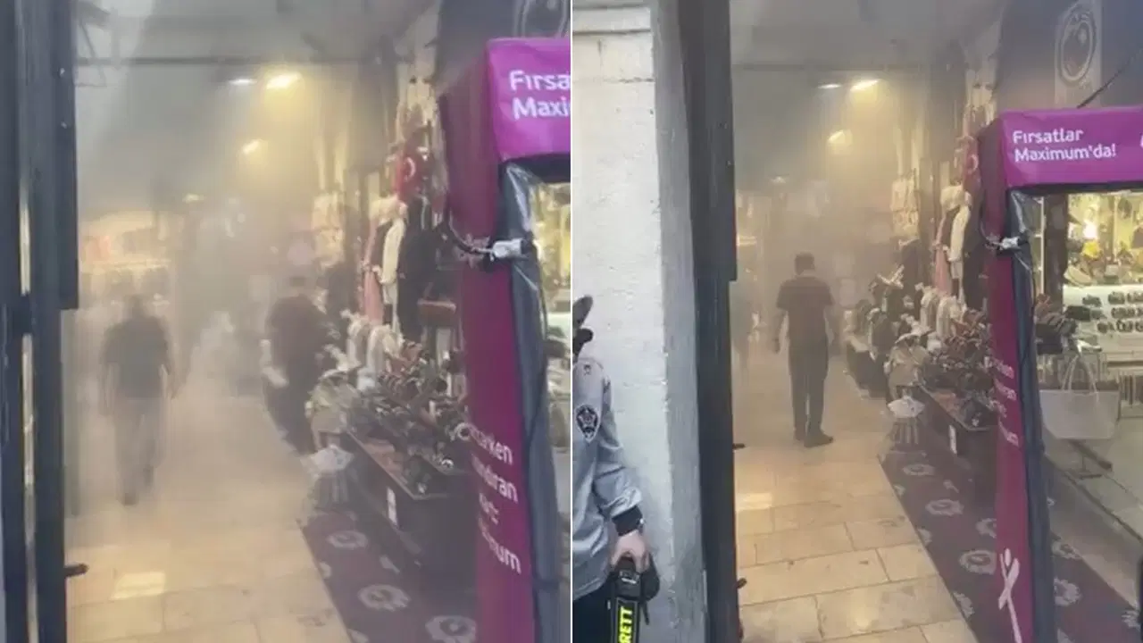 Kapalıçarşı'da yangın paniği