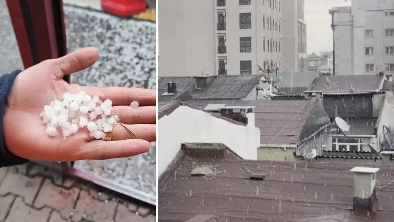 Son dakika... Bakanlık, Meteoroloji ve AKOM uyarmıştı: İstanbul'da şiddetli dolu yağışı başladı!