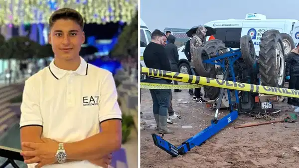 Traktörle geziye çıkan arkadaşlar kaza yaptı: 1 ölü, 1 yaralı