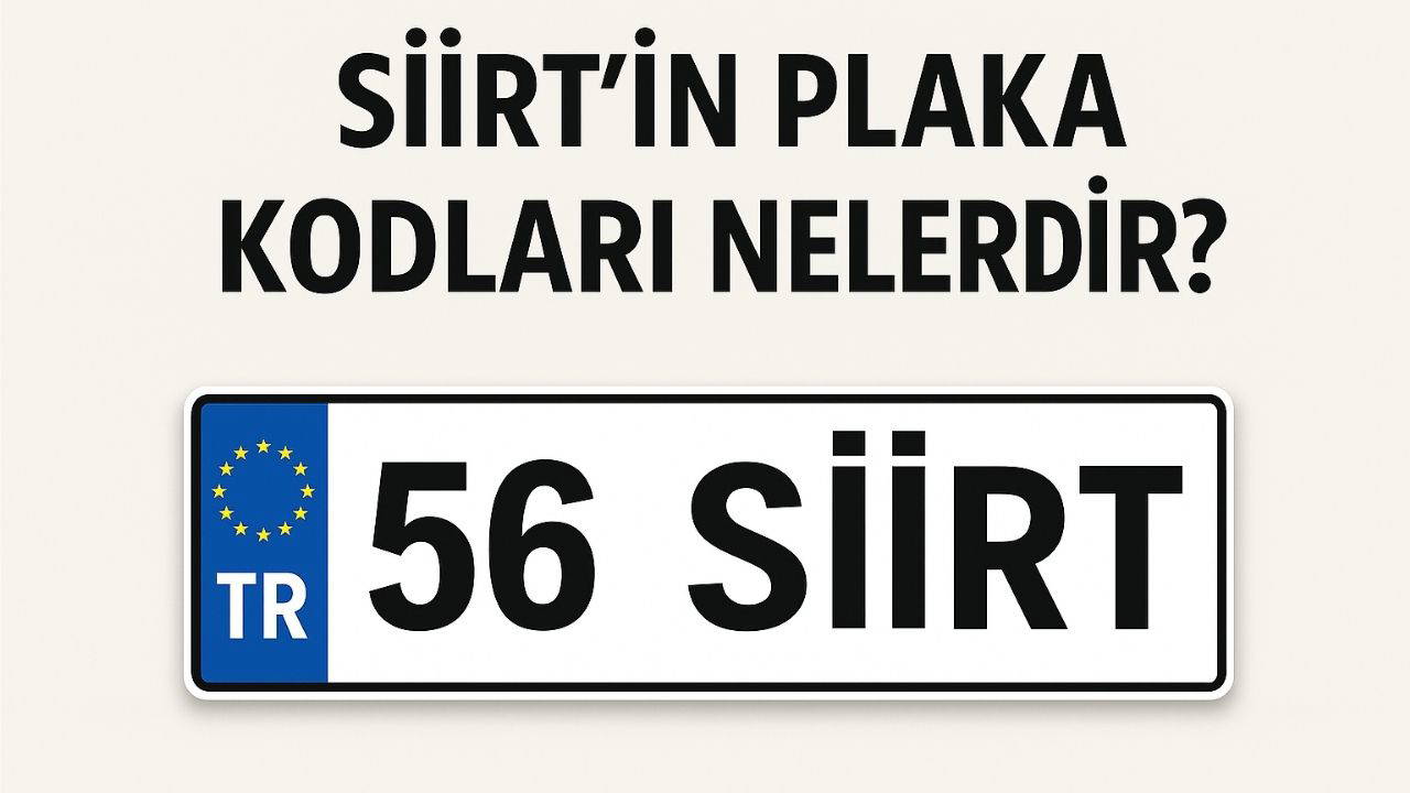 Siirt'in plaka kodu ne? Siirt'in plaka numarası kaç? Siirt ve ilçelerinin plaka harfleri...
