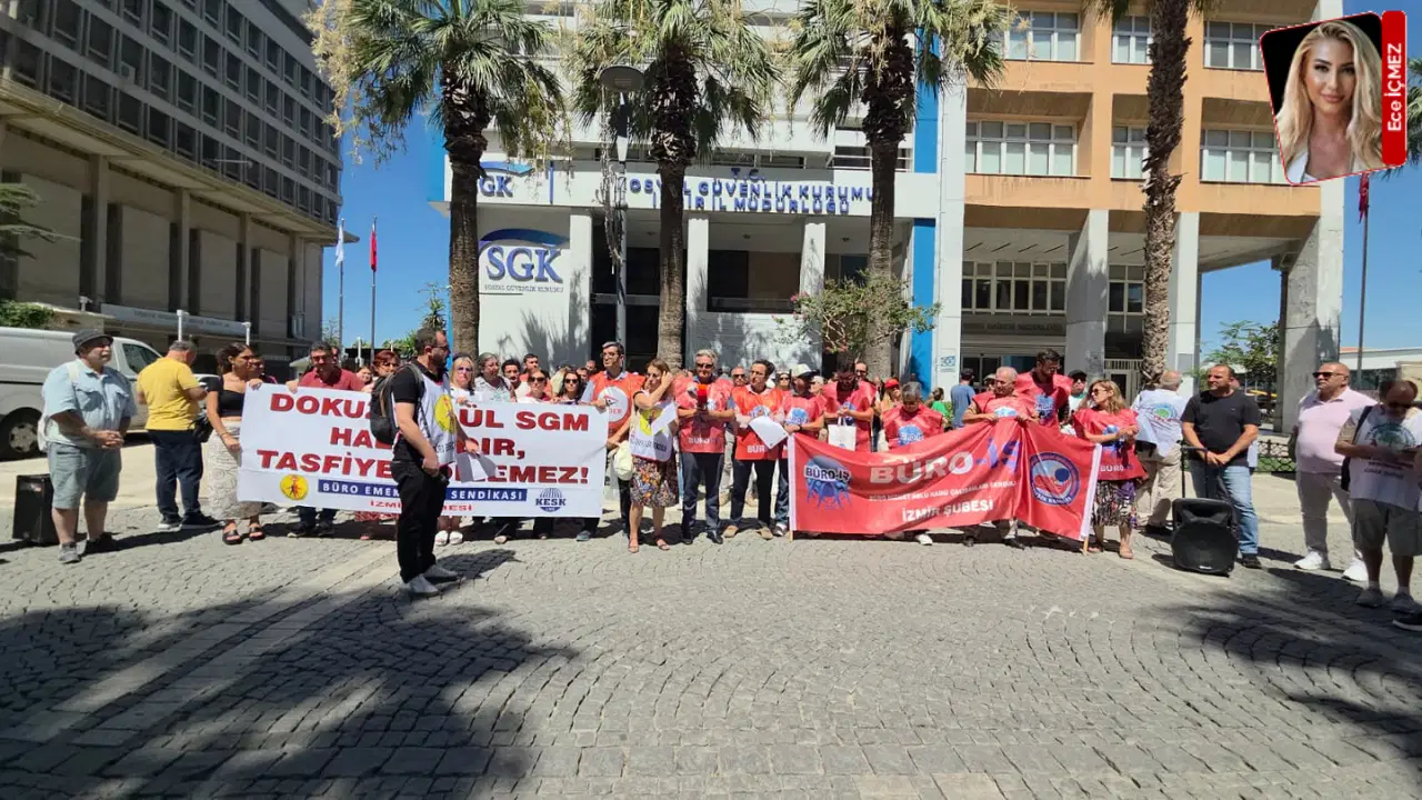 SGK emekçileri tam gün iş bıraktı: Bu bina İzmir'in sosyal güvenlik hafızasıdır