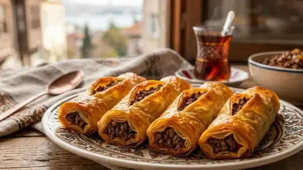 Bayram sofralarına çok yakışan çıtır lezzet: Kıymalı karnıyarık börek tarifi