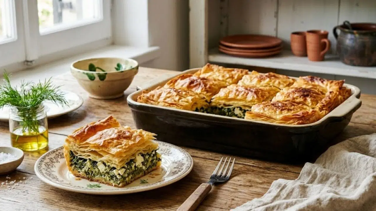 Kahvaltı sofralarına çok yakışan enfes Yunan lezzeti: Çıtır çıtır spanakopita tarifi