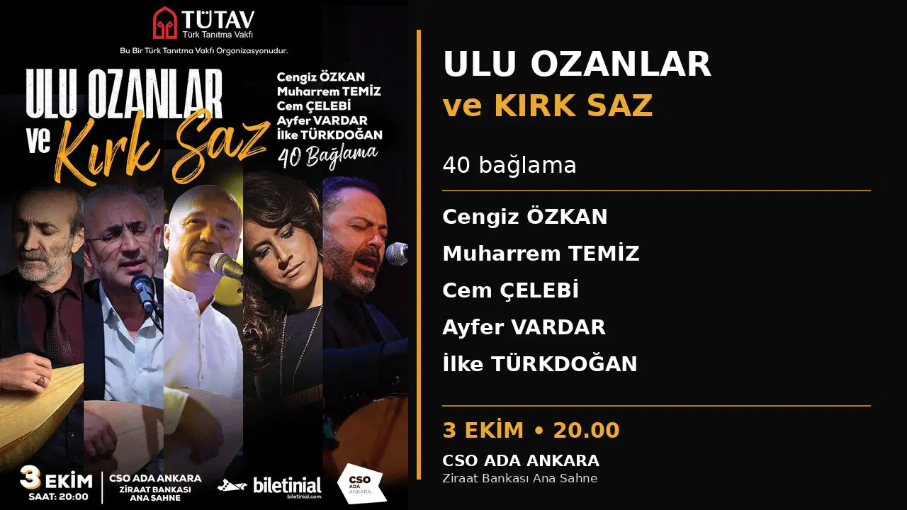 Ulu ozanların ezgileri 40 bağlamayla Ankara’da yankılanacak