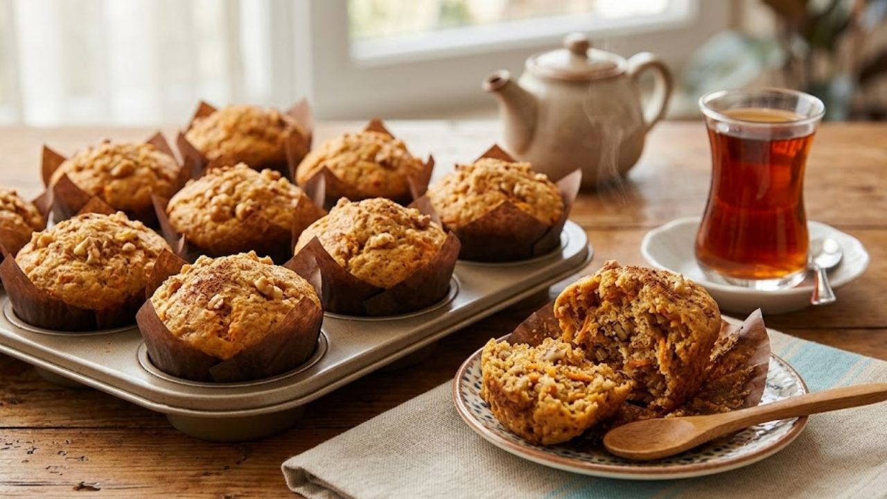 Kokusuyla evi saran enfes lezzet: Havuçlu tarçınlı muffin tarifi