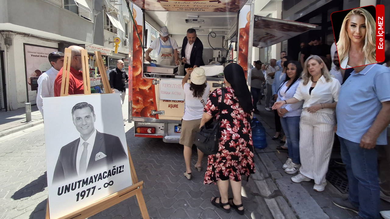 CHP İzmir İl Başkanlığı, Ferdi Zeyrek için lokma dağıttı