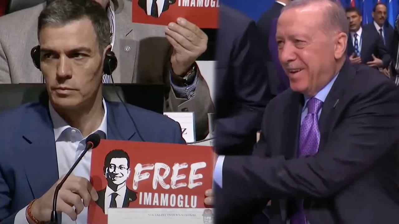 Erdoğan, 'İmamoğlu'na özgürlük' pankartı açtığı için sitem ettiği İspanya Başbakanı Sanchez ile bir araya geldi