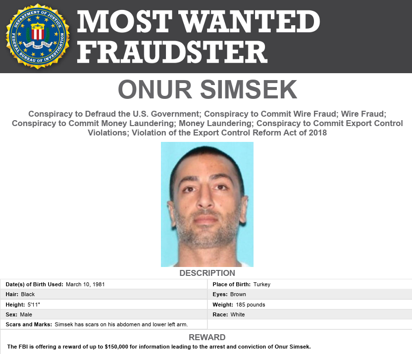 FBI'ın 'en çok aranan dolandırıcılar' listesinde bir Türk... Yakalanması için 150 bin dolar ödül koyuldu!