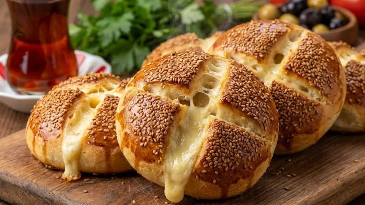 Fırından çıktığı an biten lezzet: Sokak simidi tadında kaşarlı simit poğaça tarifi...