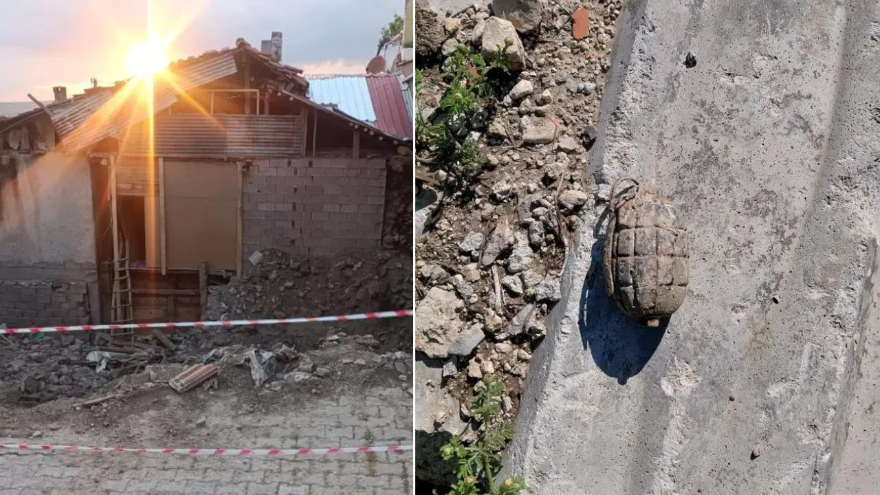 Metruk evde oynayan çocuklar el bombası buldu: Kurtuluş Savaşı'na ait olduğu değerlendiriliyor