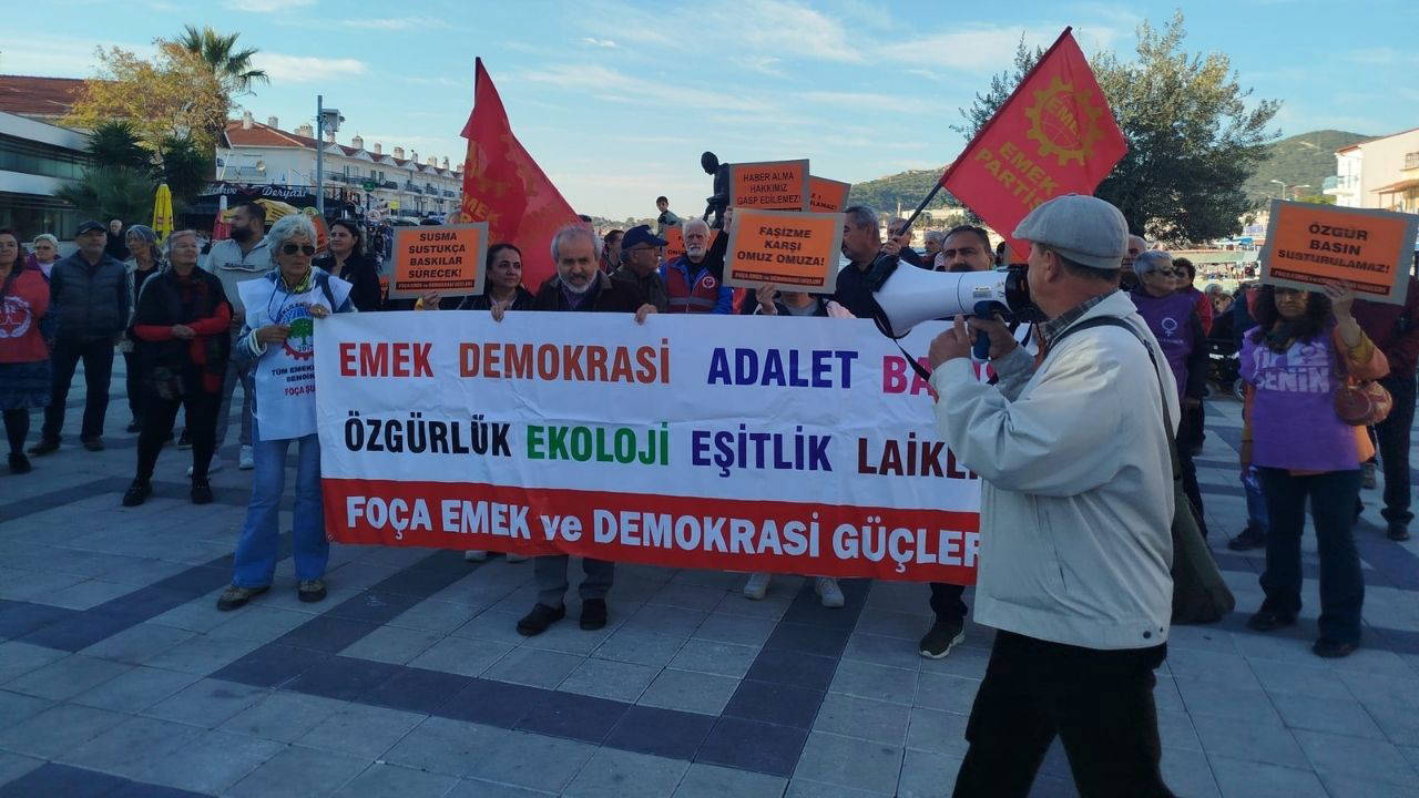 Foça’da TELE1’e kayyım atanmasına tepki