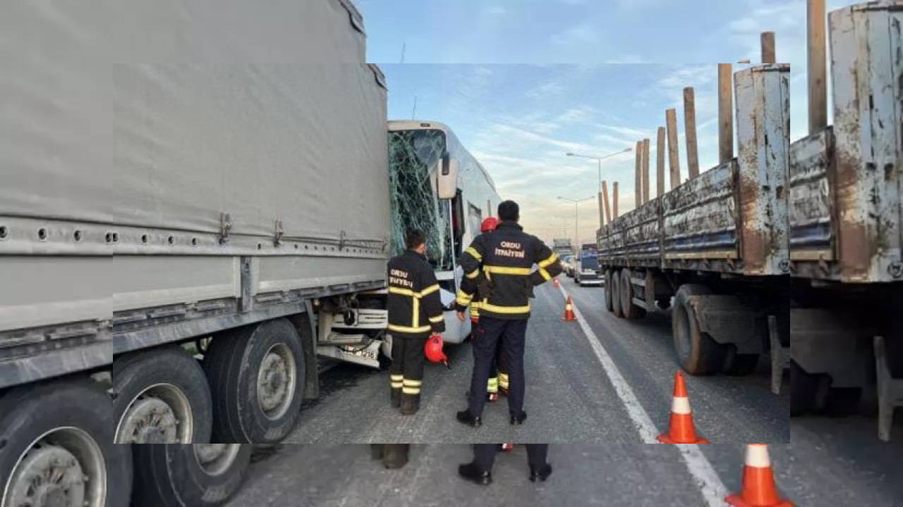Ordu’da yolcu otobüsü ile tır çarpıştı: 4 yaralı