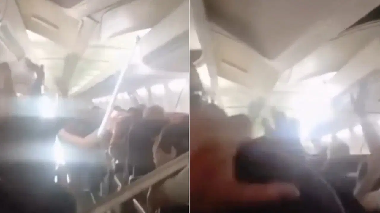 İran’da yolcu uçağında korku dolu anlar: Kabinin tavanı çöktü