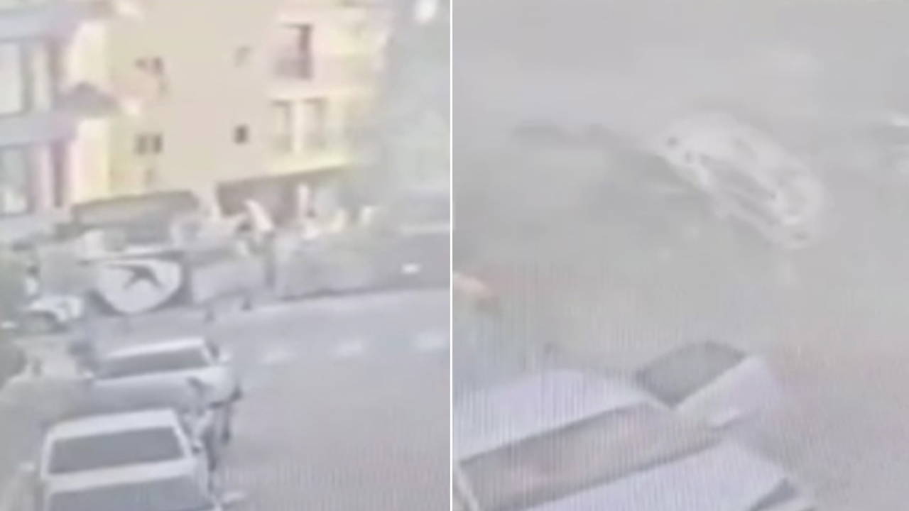 İran füzesinin Tel Aviv’e isabet ettiği anlar ortaya çıktı