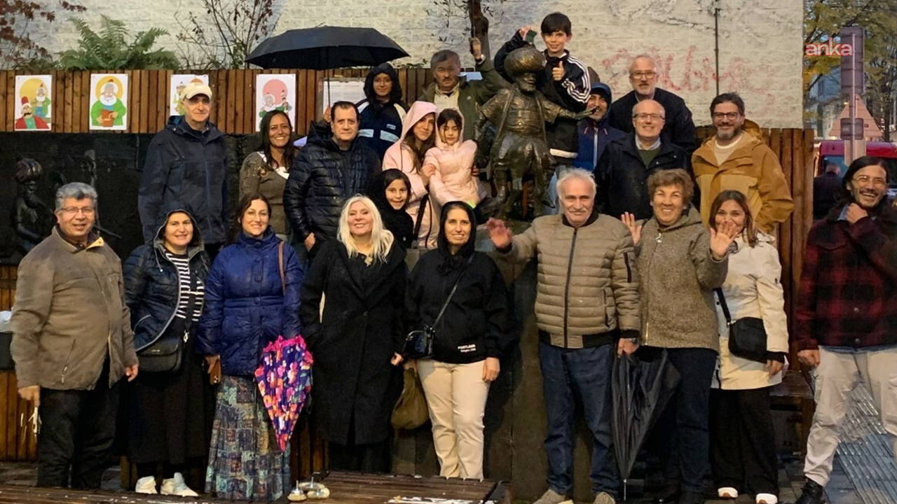 Brüksel'deki Nasrettin Hoca heykeli, 'Dünya Gülümseme Günü'nde temizlendi