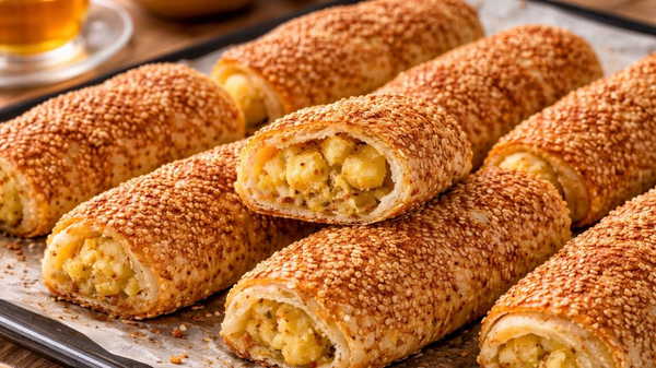 Sahura kolayca hazırlayabileceğiniz çıtır lezzet: Patatesli simit böreği tarifi