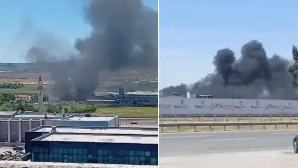 Ankara'da alçı fabrikasında korkutan yangın: Ekipler sevk edildi