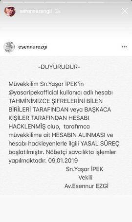 Yaşar İpek ve Seren Serengil birbirini takipten çıkardı