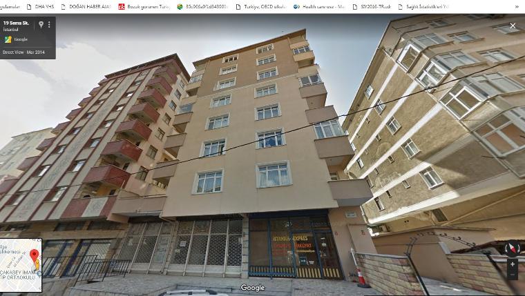 Kartal'da çöken binadan kareler