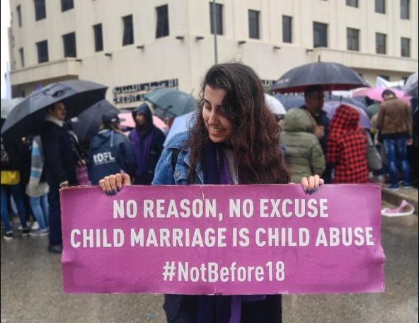 Lübnan’da, çocuk yaşta evliliğe karşı yürüyüş (03.03.2019)