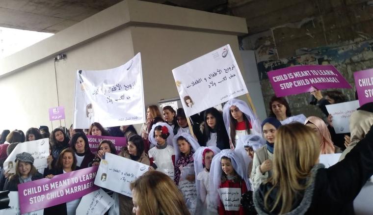 Lübnan’da, çocuk yaşta evliliğe karşı yürüyüş (03.03.2019)