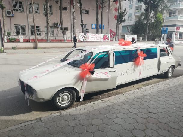 Toros'u limuzine çevirip gelin arabası yaptı