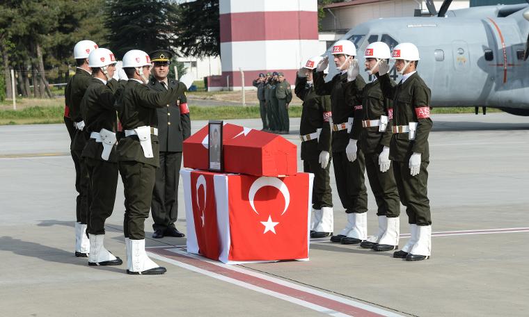 Azez şehidi Yüzbaşı Özdemir için uğurlama töreni